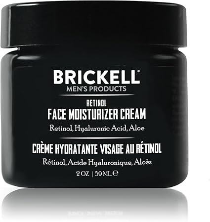 BRICKELL MEN'S CREMA HIDRATANTE FACIAL/NOCHE CON ÁCIDO HIALURÓNICO RETINOL ANTIARRUGAS PARA HOMBRES, NATURAL Y ORGÁNICA, SIN FRAGANCIA, 59 ML