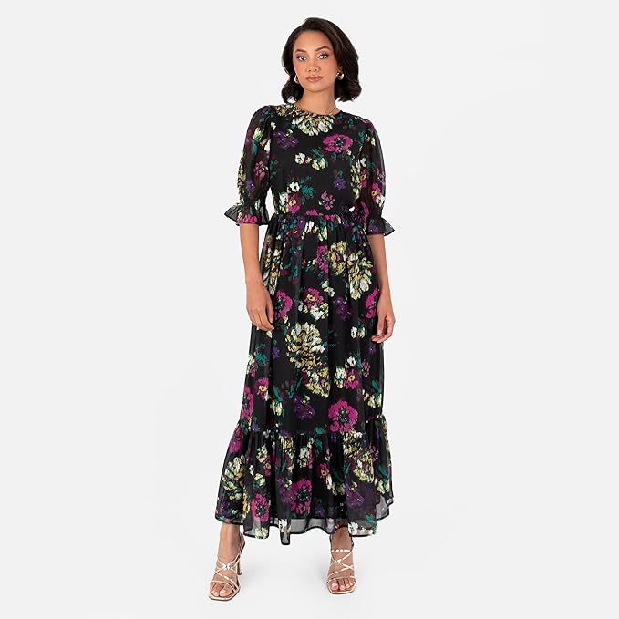 Louis Vuitton se reinventa con el arte de Laurent Grasso 2 LOVEDROBE WOMEN'S MIDAXI - VESTIDOS MUJERES, FLORAL CHIFFON/GASA, MANGA 3/4 ABULLONADA, CUELLO REDONDO, IDEAL PARA EVENTOS